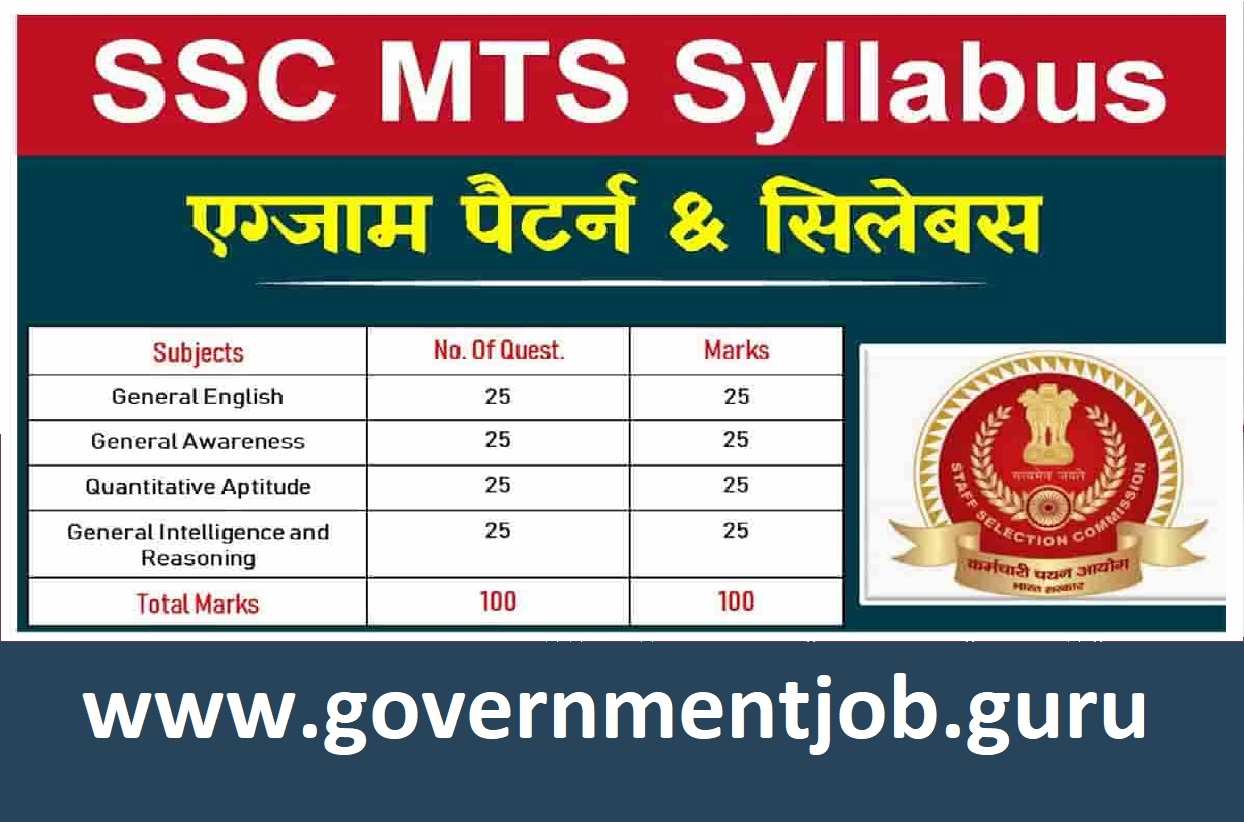 How to Download SSC MTS Syllabus in Hindi