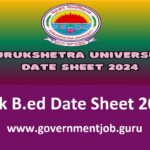 KUk B.ed Date Sheet 2024 Download