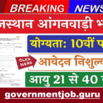 Rajasthan Anganwadi Vacancy 2025