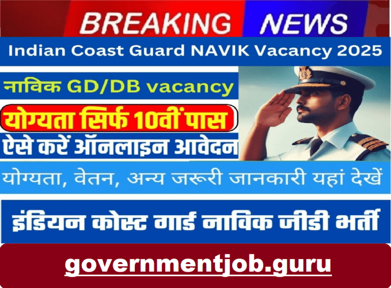 Indian Coast Guard Navik Vacancy 2025
